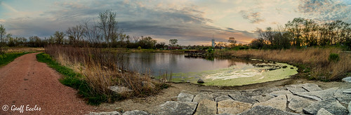 frankfort illinois lake laowa panorama spring grainery prarie reeds rocks sunset texture wideangle