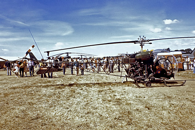 XT202   Westland-Bell 47G-3B1 Sioux AH.1 [WA.361] (Army Air Corp) RAF Greenham Common~G 01/08/1976
