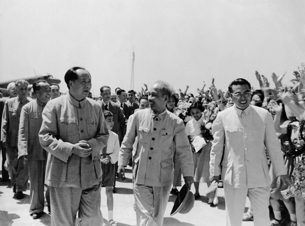1955 HO CHI MINH WITH MAO TSE TUNG