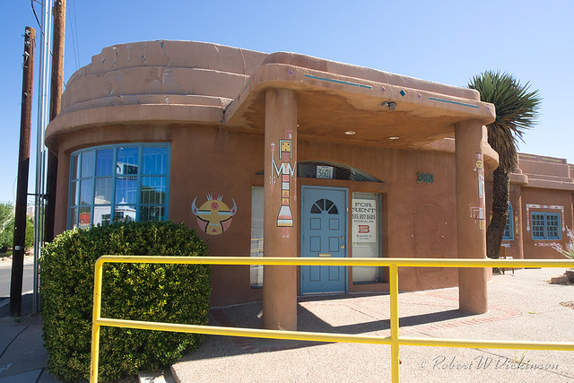 Southwest Style Architecture on Route 66 in Albuquerque, New Mexico