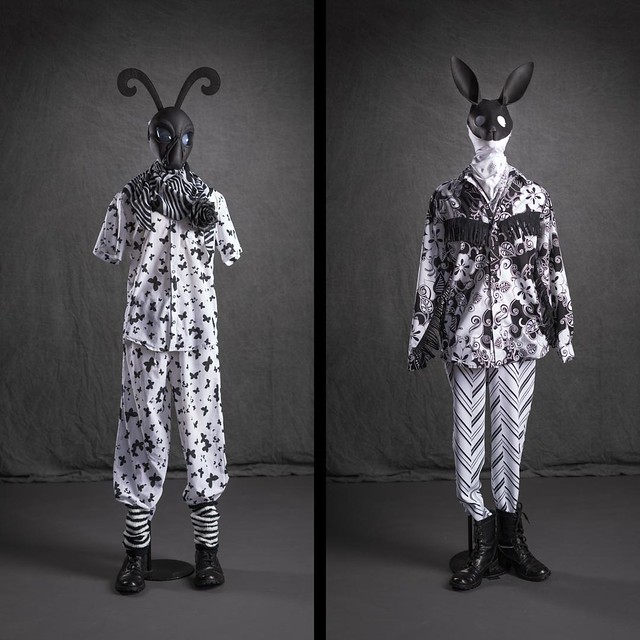 Burning Man Costumes, Black and White