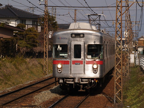 Nagano Electric Railway 3500 series in Hongo.Sta, Nagano, Nagano, Japan /March 16, 2008