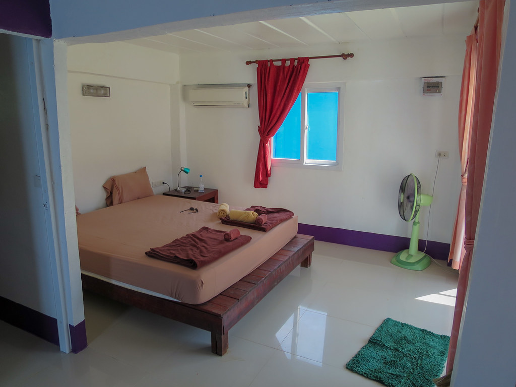 Bedroom area inside the Bungalow Type C of Siam Beach Resort
