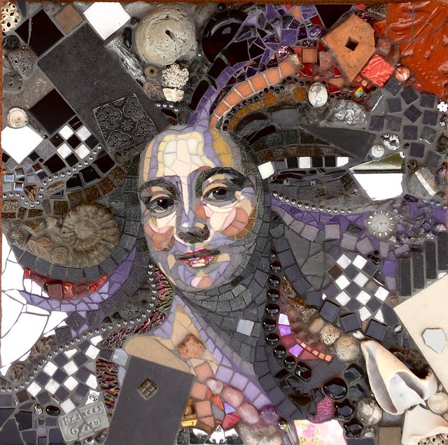 Goddess of Chaos mosaic wall art