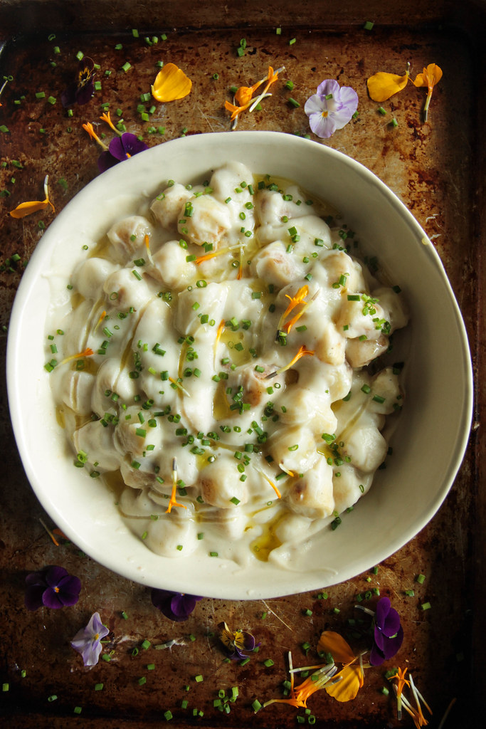 Creamy Cauliflower truffle Gnocci (Vegan and Gluten-free) from heatherchristo.com