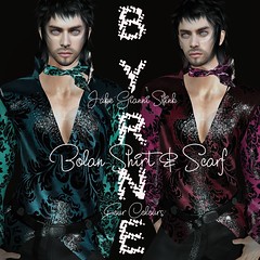 (BYRNE) Bolan Shirt & Scarf Men's EXCLUSIVE-SWANK-May
