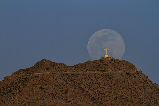 Moon Rise over Mount Cristo Rey