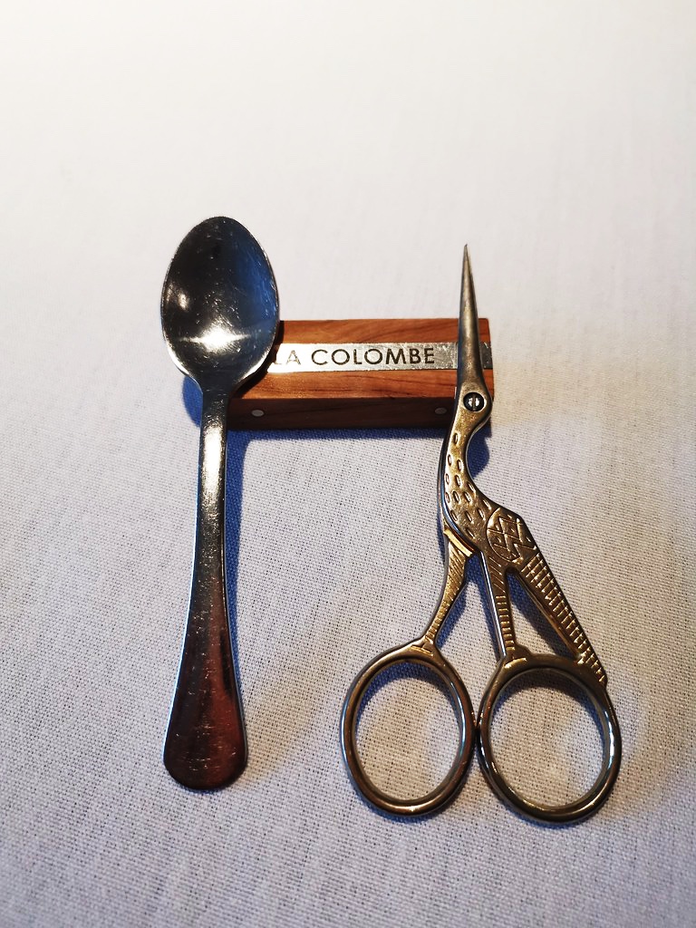 Utensils to cut up passionfruit at La Colombe