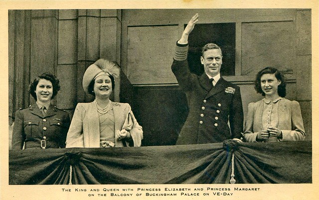 Royal Family postcard - VE Day 1945