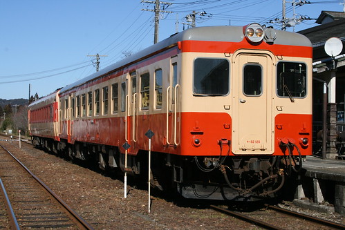 Isumi Railway kiha52 series in Otaki.Sta, Otaki, Isumi, Chiba, Japan / Feb 9,2020