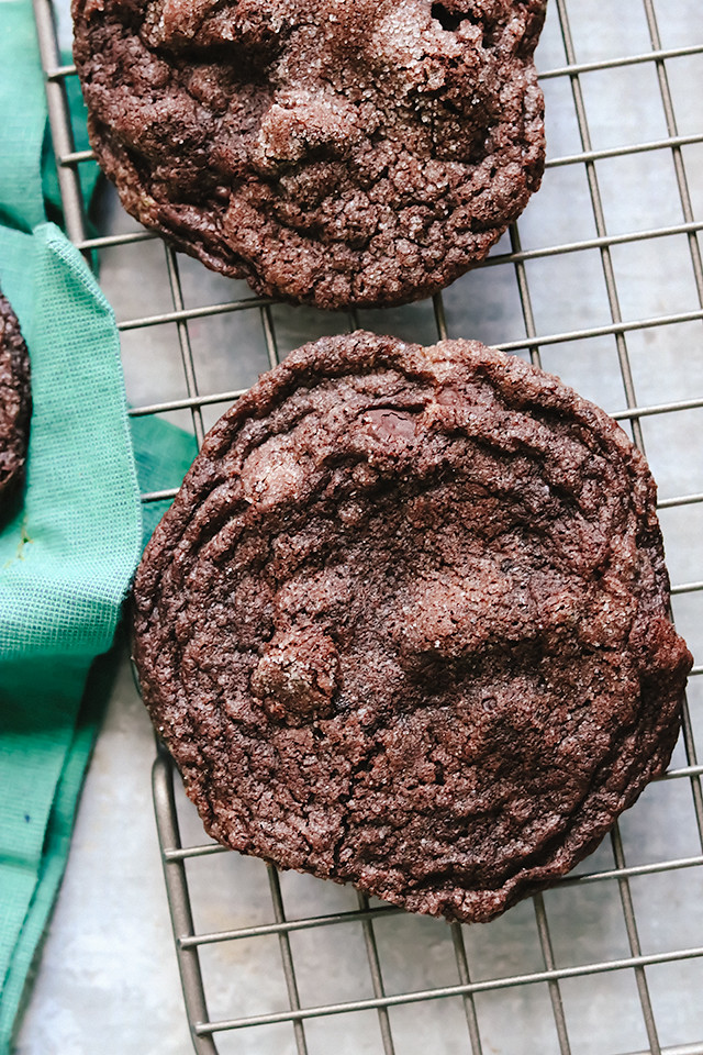 Sweet and Salty Double Chocolate Chewy Cookies