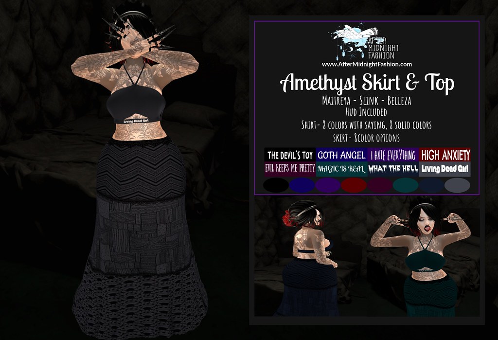 ::AMF:: Amethyst Skirt and Top AD