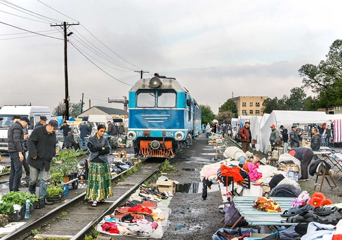 gordonedgar ukraine borshave narrowgauge railway tu2034 market stalls vynohradiv shoppers retailers