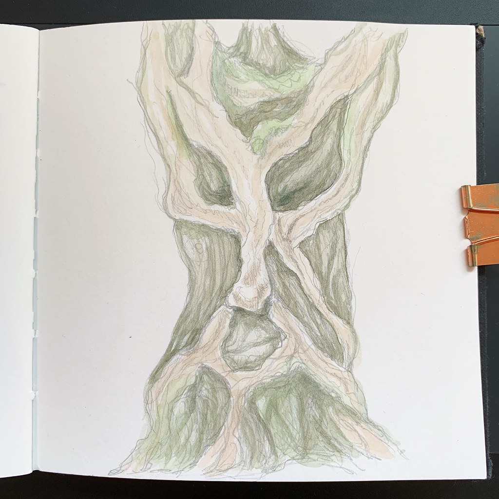 Today’s sketch experiment is a tree person. #sketchbook #p… | Flickr