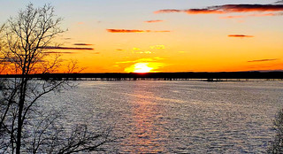 Sun setting over the Ottawa River