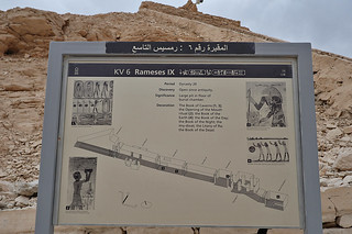 Valley of the Kings - Tomb of Rameses IX sign
