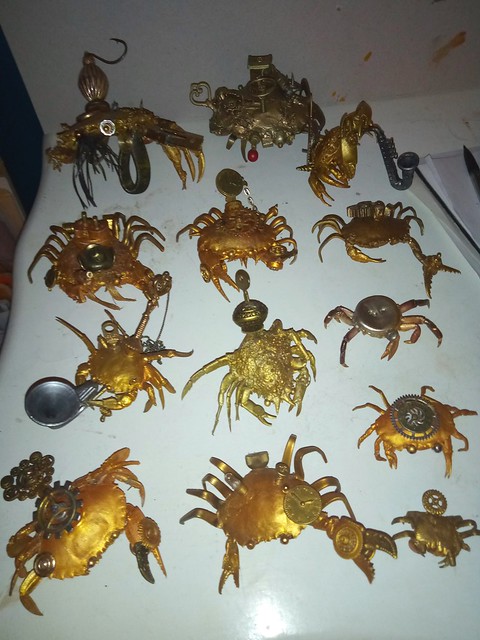 My steampunk crab sculptures