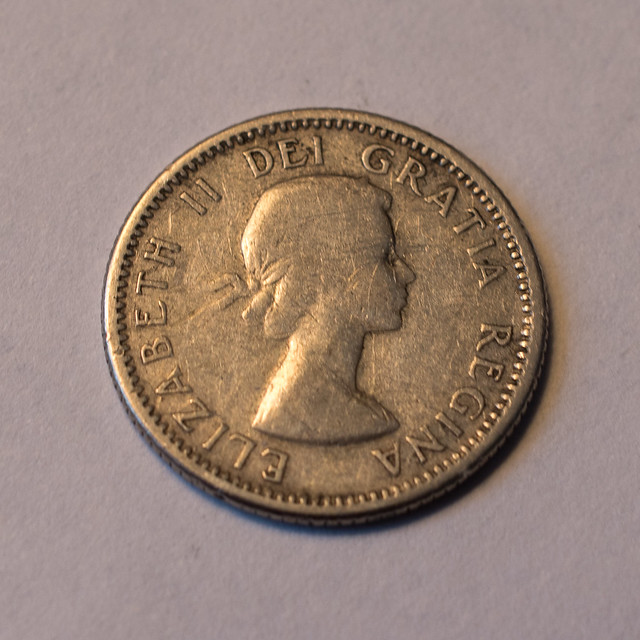 Canada 10 cents 1956, obverse