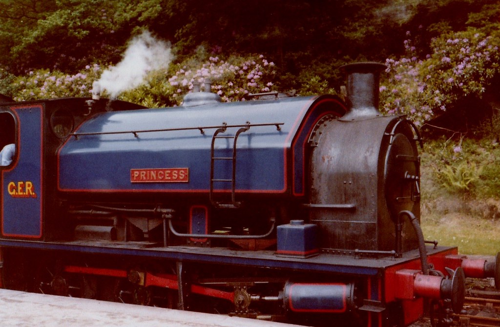 2682 Princess (Bagnall) at the Lakeside and Haverthwaite Railway (in 1981)