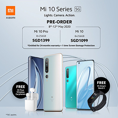 Mi 10 will be available with 8GB + 256GB and will be available in Twilight Grey and Coral Green. The Mi 10 Pro will be available with 8GB + 256GB will be available in Alpine White and Solstice Grey.