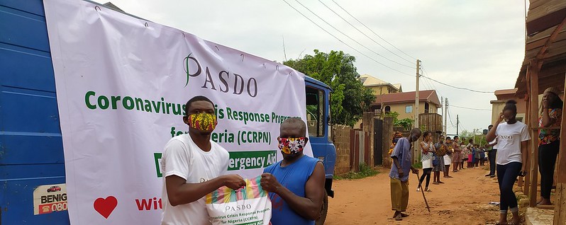 PASDO Coronavirus (Covid-19) Crisis Response Program for Nigeria, CCRPN. Food and Emergency Aid Relief Package distributed to help cushion hardship and hunger in Nigeria (Africa)