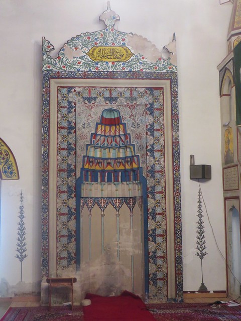 Le mihrab, mosquée de Koski Mehmed pacha, 1617, Mostar, Herzégovine-Neretva, Bosnie-Herzégovine.