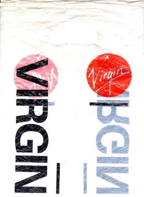 Virgin Store - Vinyl Single Bag - Plastic - London - UK - 1990