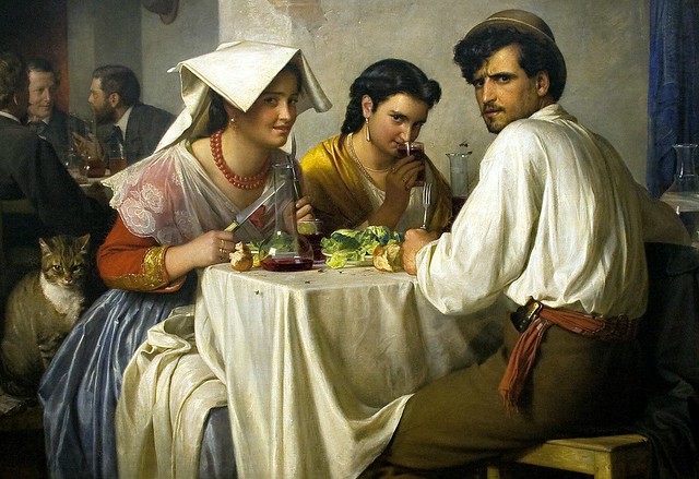 Bloch, Carl (1834-1890) - In a Roman Osteria