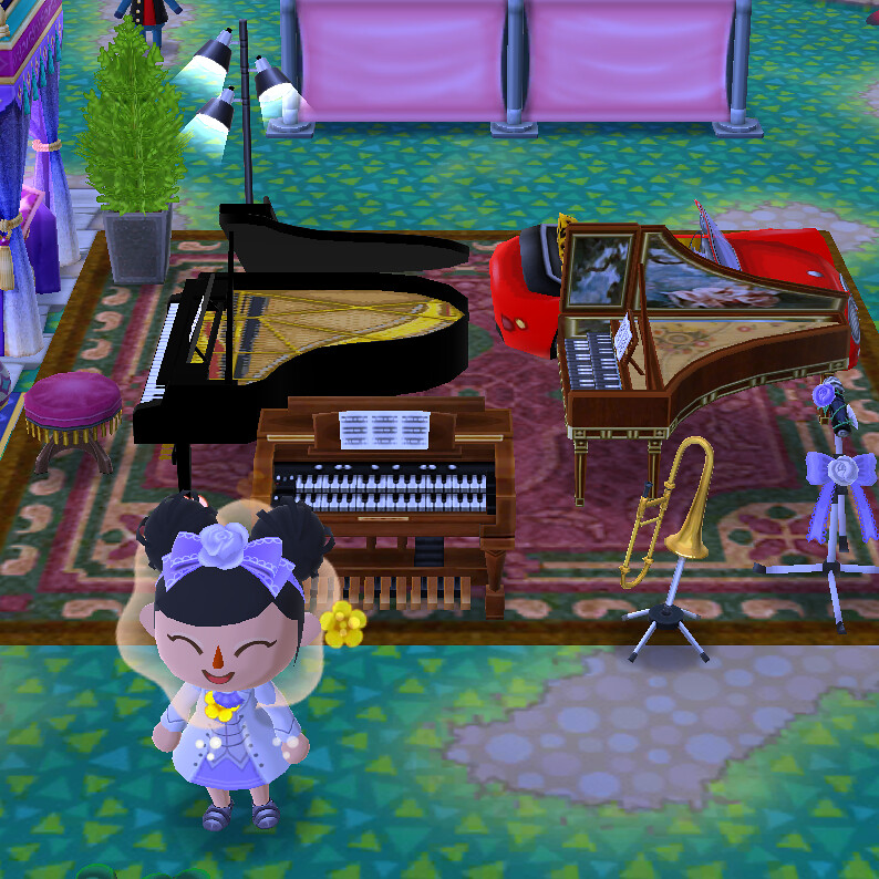 ポケ森、ピアノが来たよ。でも誰も弾いてくれない。