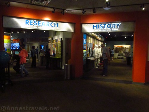 Two of the rooms in the Bradbury Science Museum, Los Alamos, New Mexico
