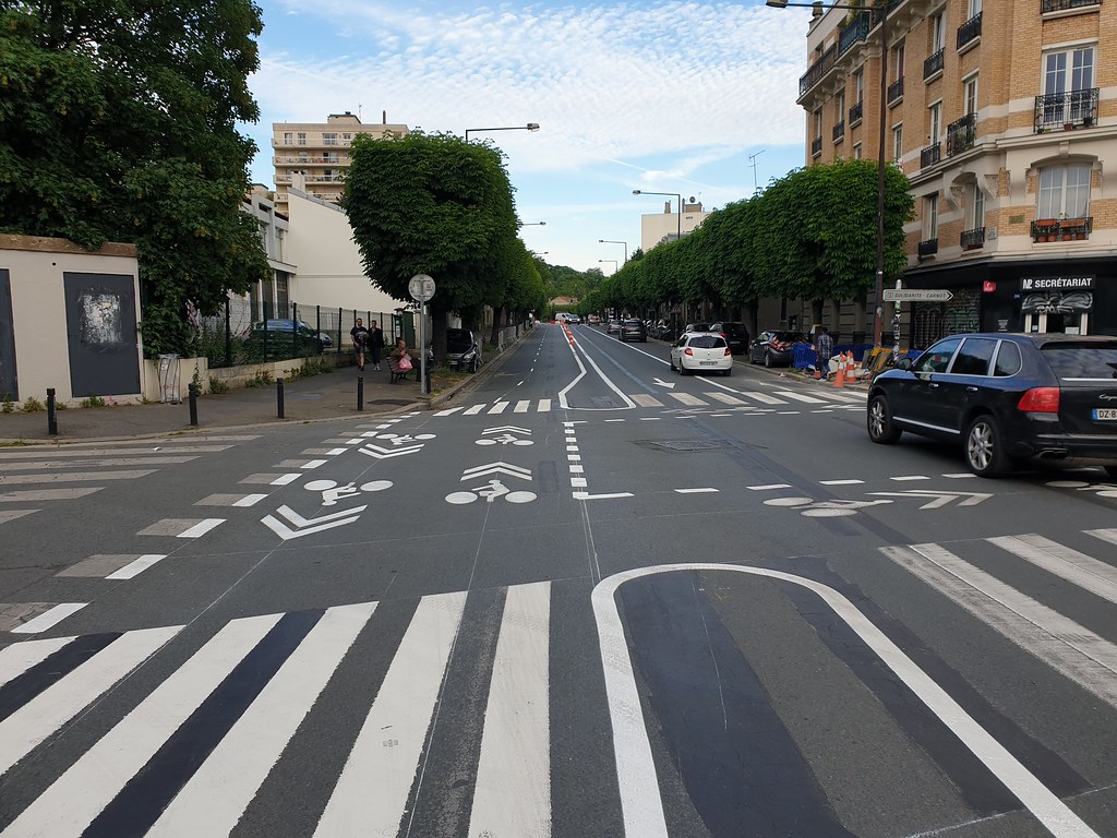 Nouvelle piste cyclable à Montreuil