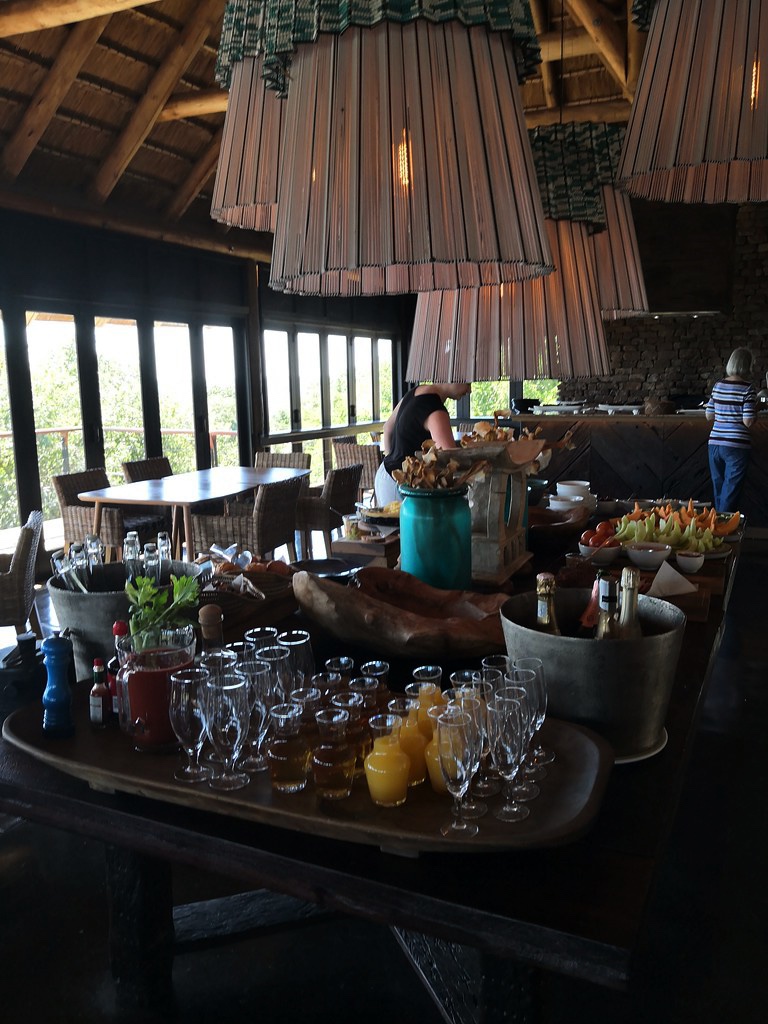 Breakfast set-up at andBeyond Phinda Mountain Lodge