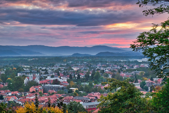 Ljubljana and Sunset