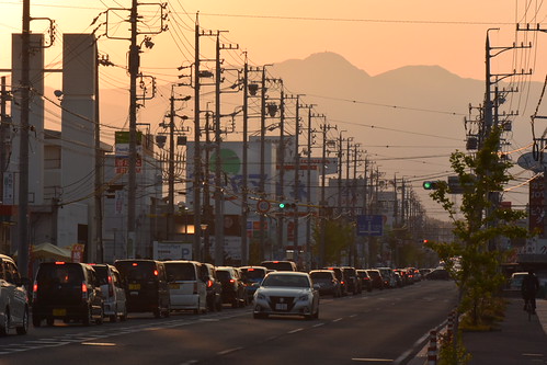 yokkaichi6299 by tanayan, town cityscape mie yokkaichi japan nikon v3 sunset evening 三重 四日市 日本 road street alley