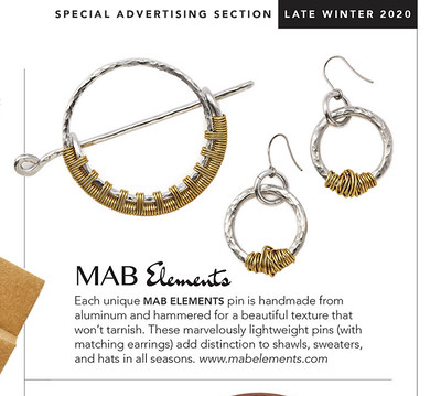 I didn’t receive the pieces I order med from MAB Elements in time for Mother’s Day but they are in now! This was their ad in Vogue Knitting Late Winter 2020 Issue!