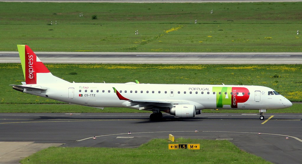 PGA Portugalia Airlines, CS-TTZ, MSN 190000628, Embraer ERJ190-200LR, 27.04.2018, DUS-EDDL, Düsseldorf (Named: Madeira)