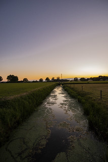 Ditch just after sunset