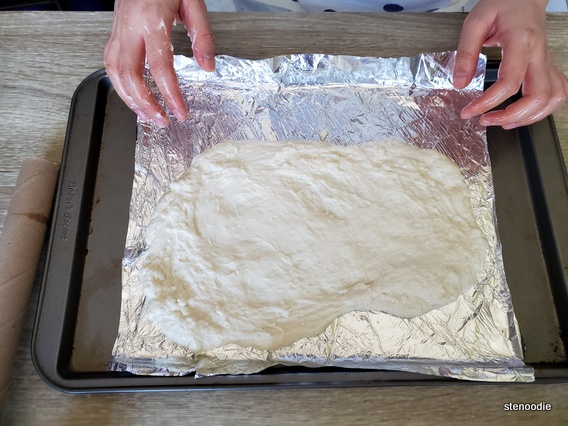  stretching pizza dough