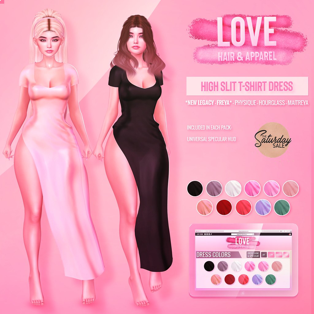 Love [High Slit T-Shirt Dress] ?UPDATED?@ The Mainstore! – The Saturday Sale 5/16
