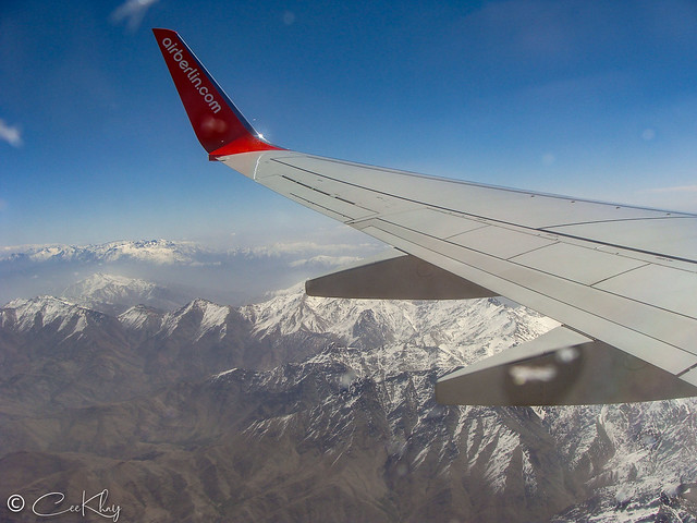 flying over Atlas mountains