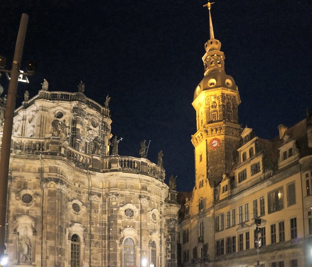 56. Hofkirche at night Dresden, Germany