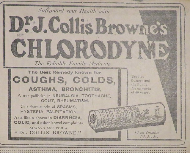 Dr J Collis Browne Chlorodyne The Reliable Family Medicine Old Adverts