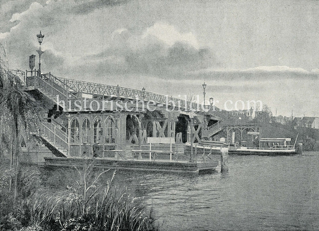 X9118876 Historisches Bild  von der Krugkoppelbrücke an der Alster in Hamburg Harvestehude / Winterhude.