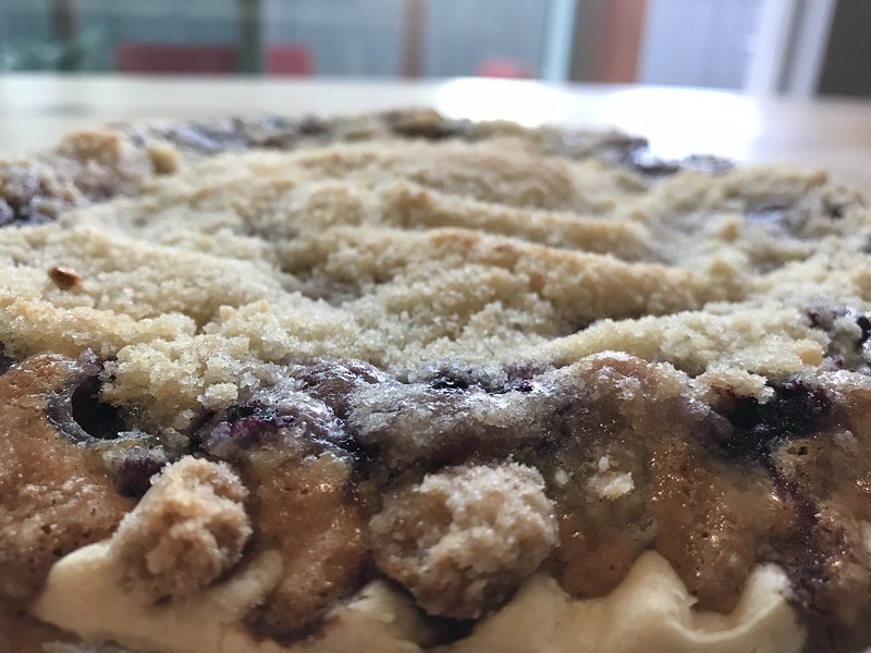 Blueberry sour cream pie