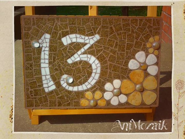 Mosaic house number