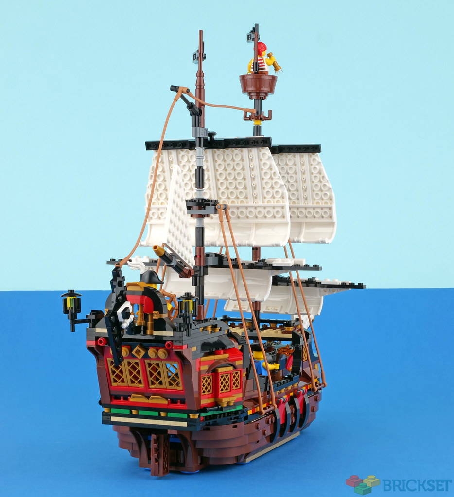 Lego 38cm Tall Large Mast with Brown Rigging for Pirate Ship Boat 