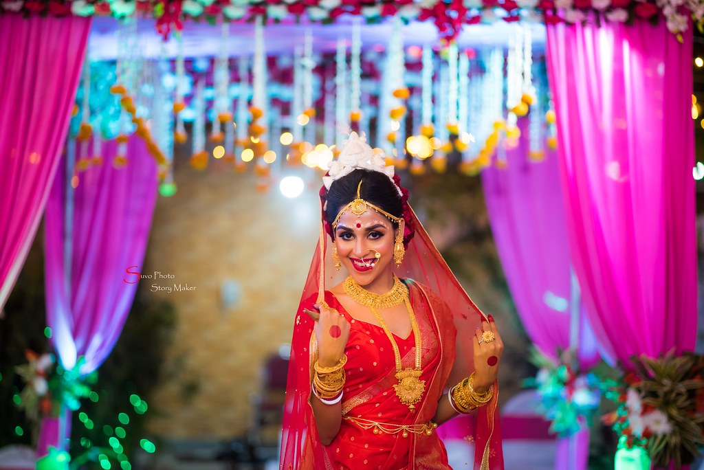Bengali Bride Beautiful , Bride Swagata On Her Wedding Day