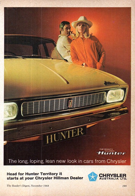 1969 Chrysler Hillman Hunter Sedan Aussie Original Magazine Advertisement