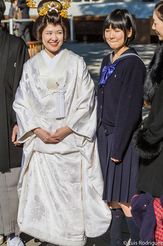 Shiromuku, kimono de boda en el santuario Meiji
