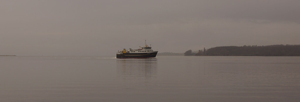 The ferry Skjoldnæs from Søby on the island of Ærø to Faaborg on the island of Funen